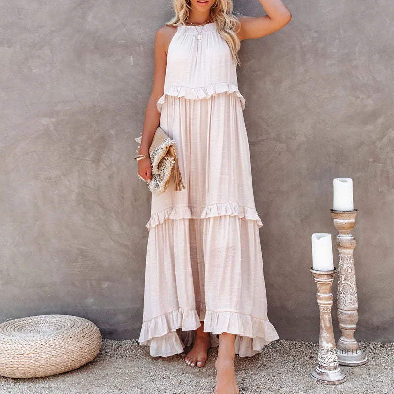 Elegant Summer Maxi Dress | Flowy Ruffled Design for Women | Chic Long Dress for Effortless Style 2