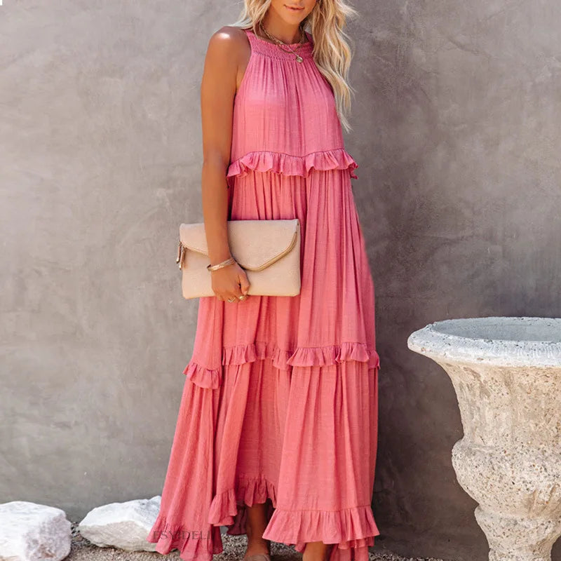 Elegant Summer Maxi Dress | Flowy Ruffled Design for Women | Chic Long Dress for Effortless Style 3