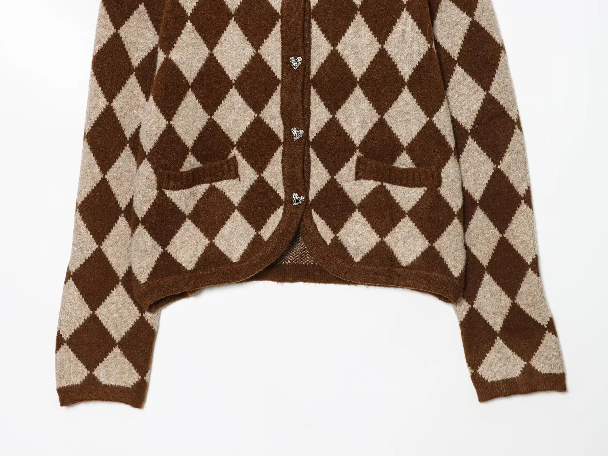 Lucerne Argyle Cardigan for Men – Merino Wool Knit Button Front Sweater Jacket 1